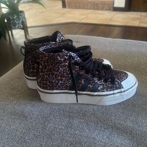 Adidas Nizza Cheetah Print Platform Sneakers Women’s Size 7.5